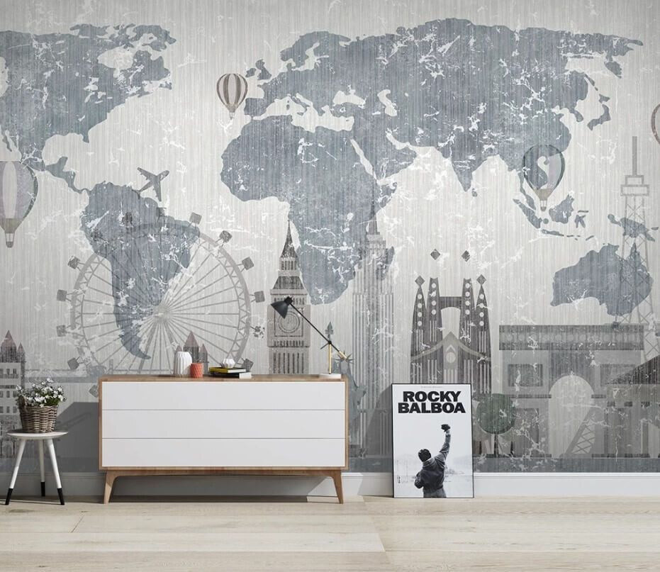 World map and landmarks — interior 1