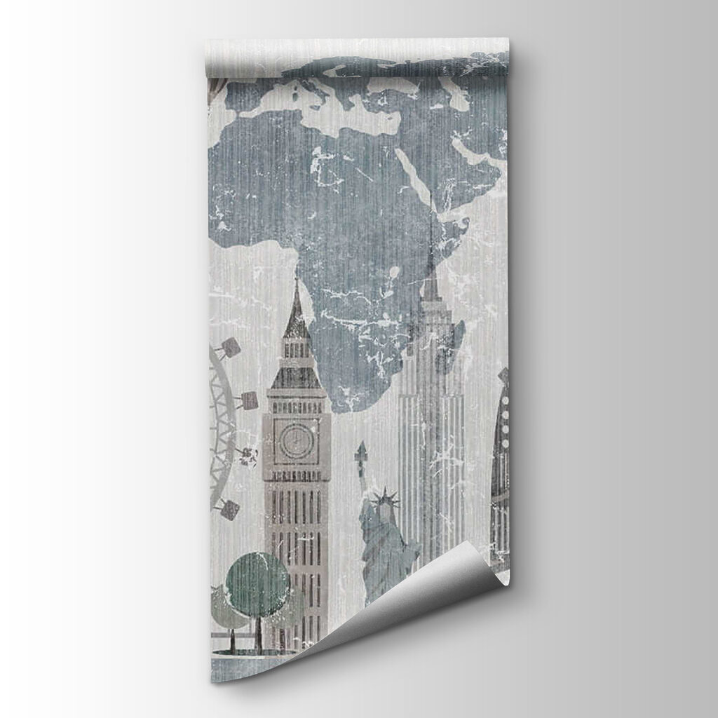 World map and landmarks — product view