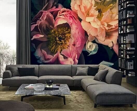 Layered blooms in shadow — interior 1
