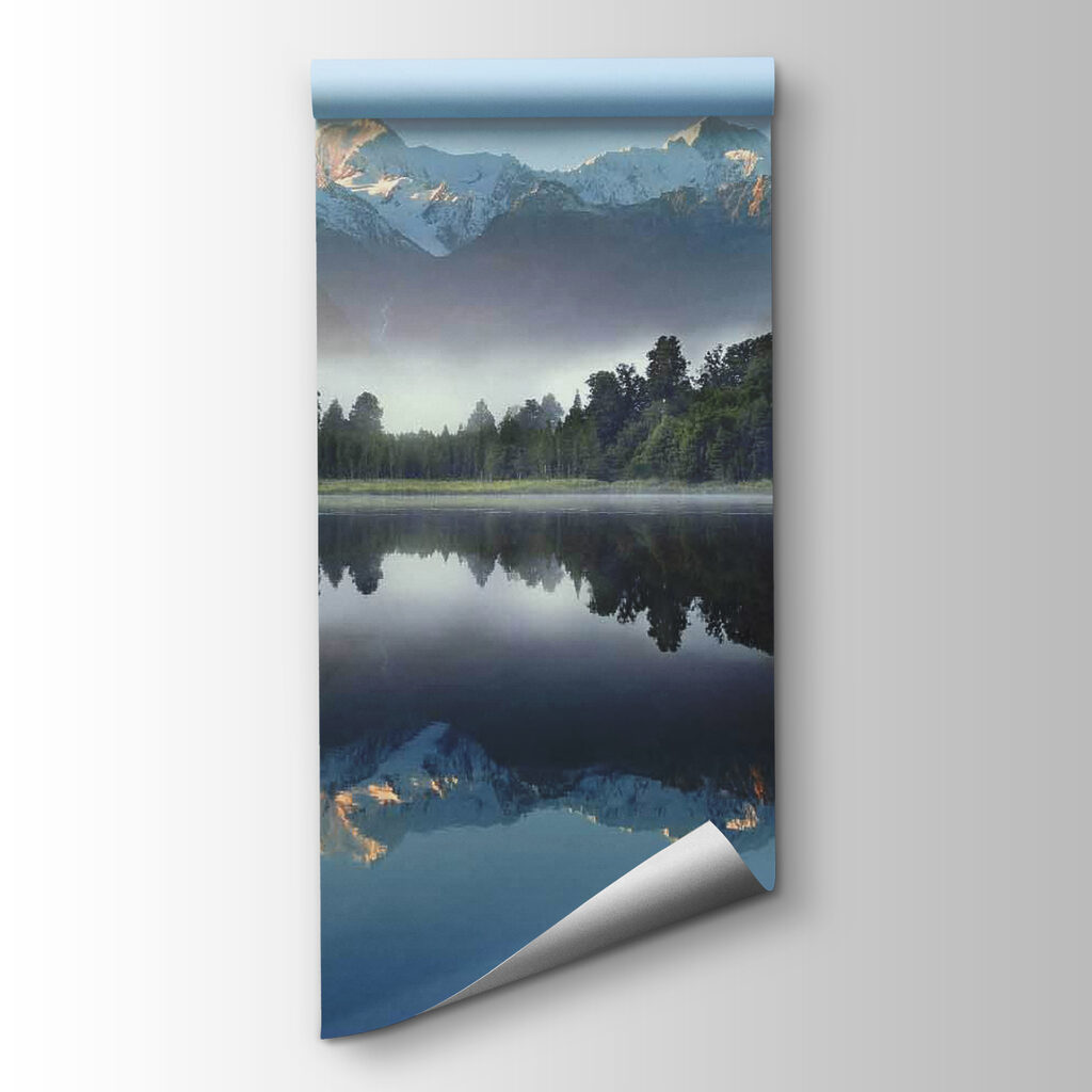 Forest lake and mountains — product view