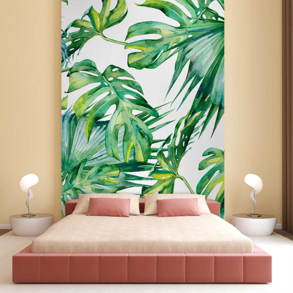 Green leaves in watercolour — interior 4