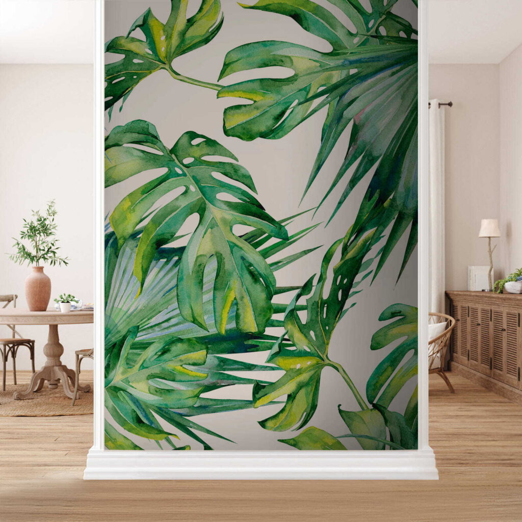Green leaves in watercolour — interior 7