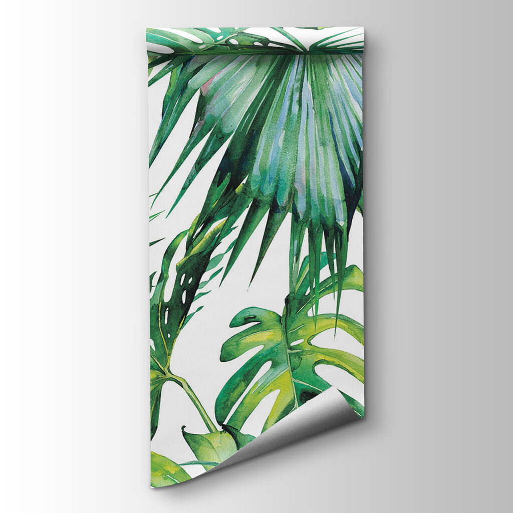 Green leaves in watercolour — product view