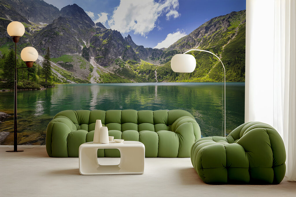 Peaks above clear water — interior 4