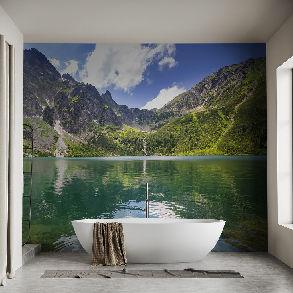 Peaks above clear water — interior 5