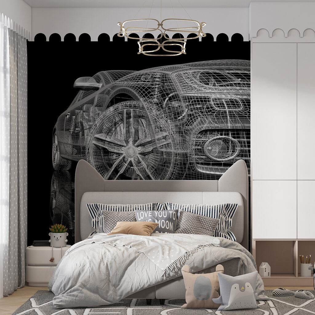 Car in white lines — interior 4