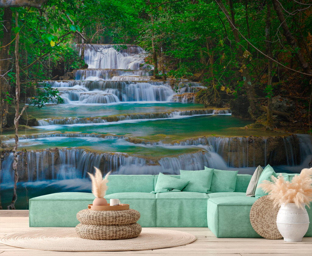 Water over forest steps — interior 9