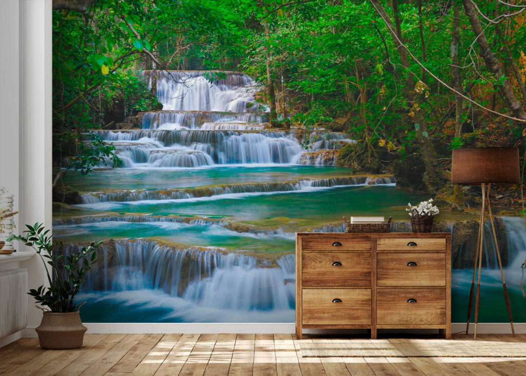 Water over forest steps — interior 1