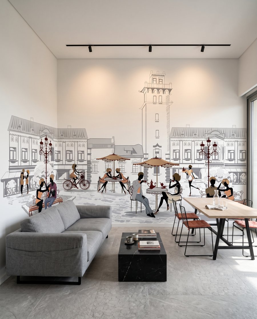 Afternoon in the Square in an interior