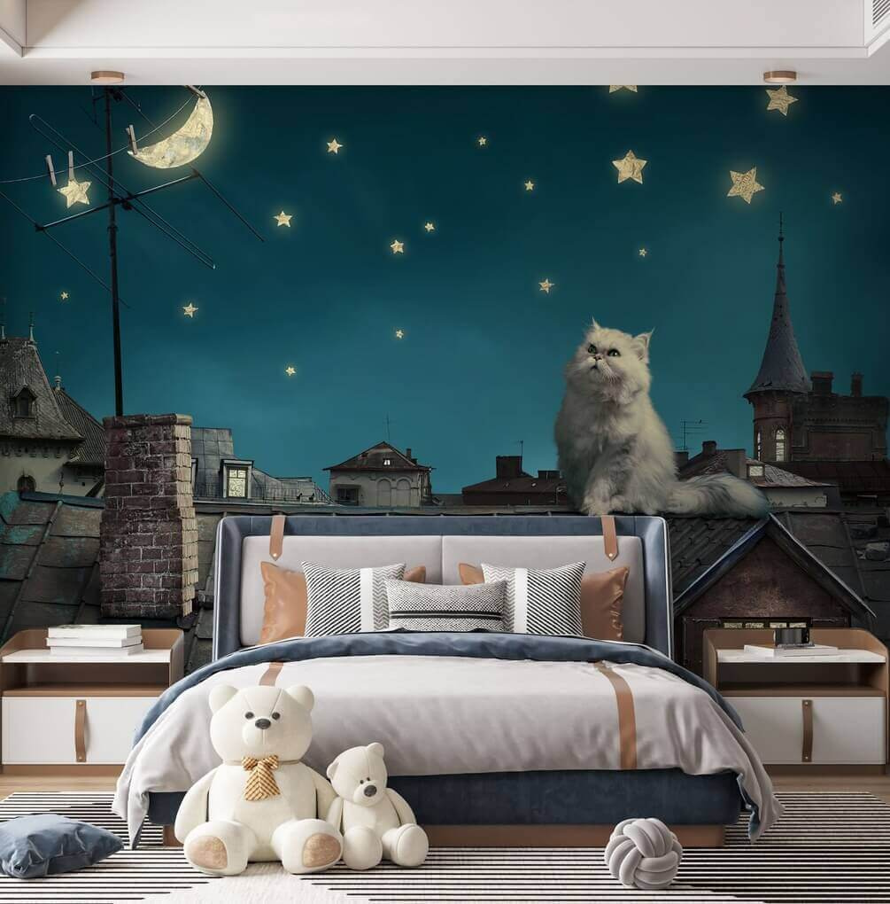 Rooftop Cat at Night — interior 2