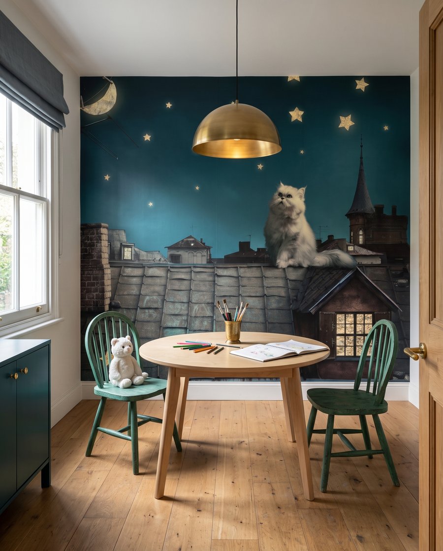 Rooftop Cat at Night — interior 2