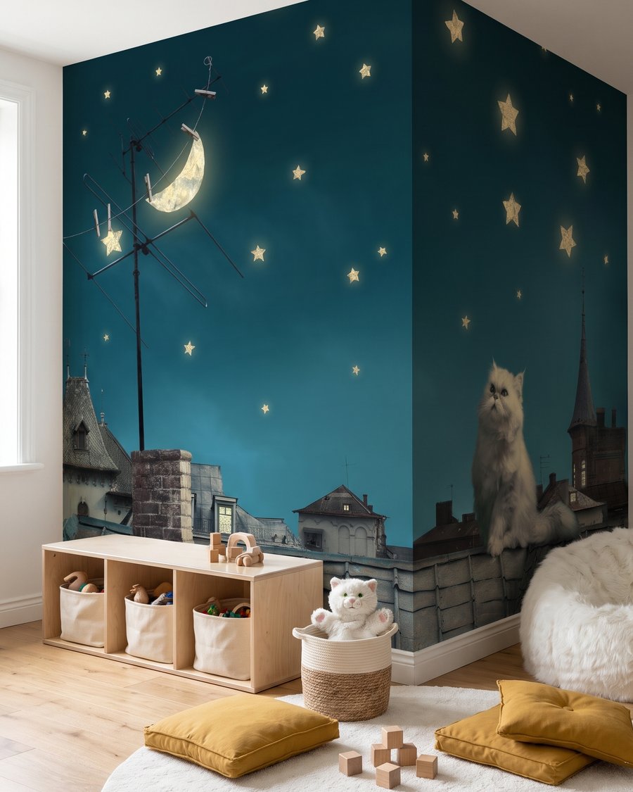Rooftop Cat at Night — interior 5