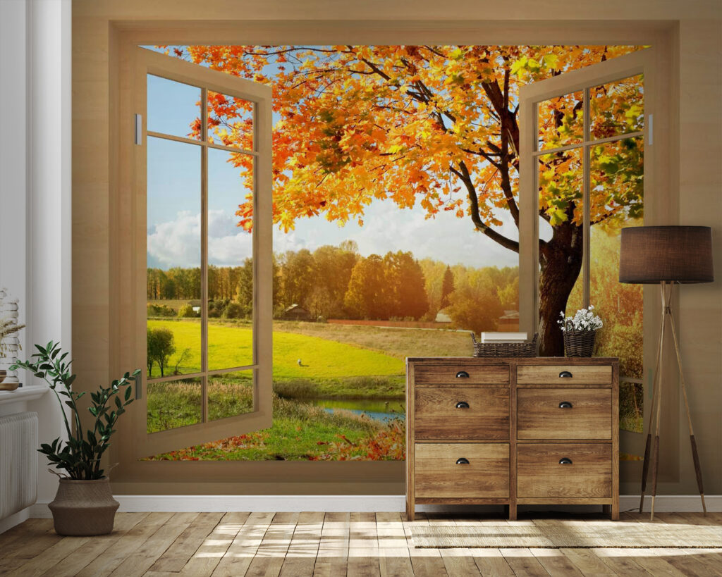 Window to Autumn in an interior
