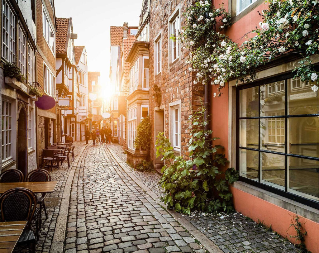 Sunlit flower alley — full design