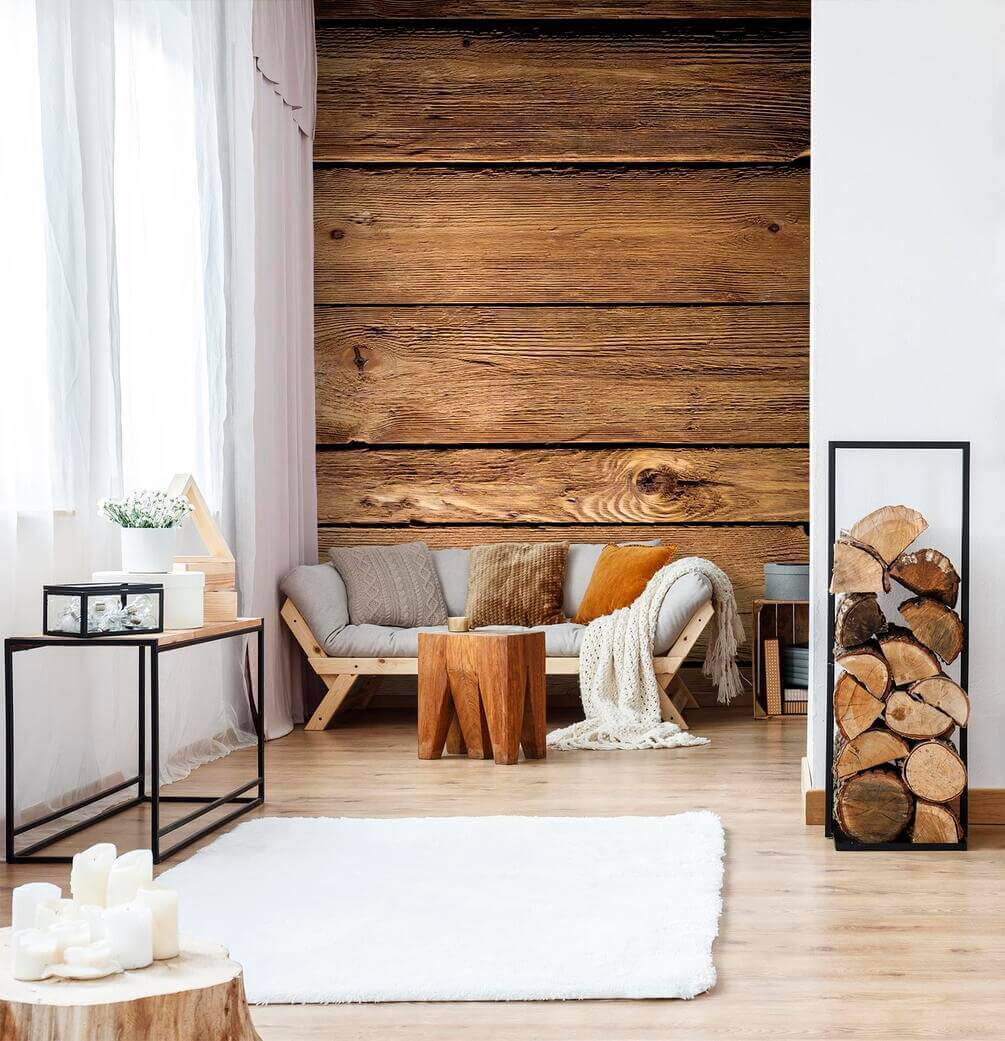 Old honey-brown planks — interior 2