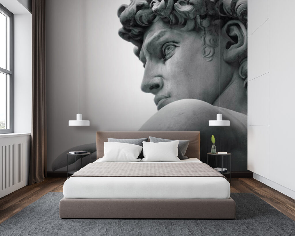 David in Profile in an interior