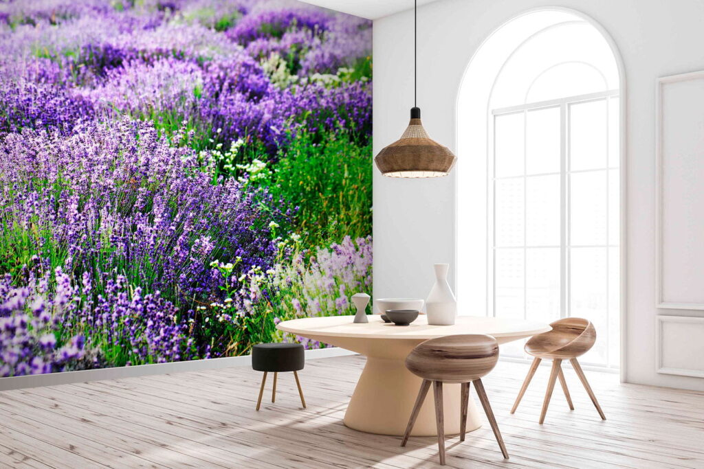 Lavender in wavy rows — interior 1