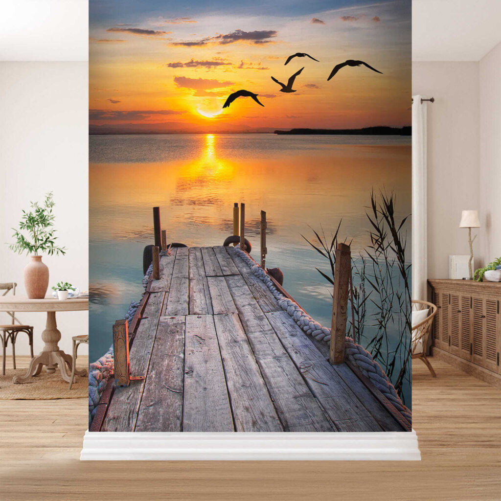 Gulls over a jetty — interior 4