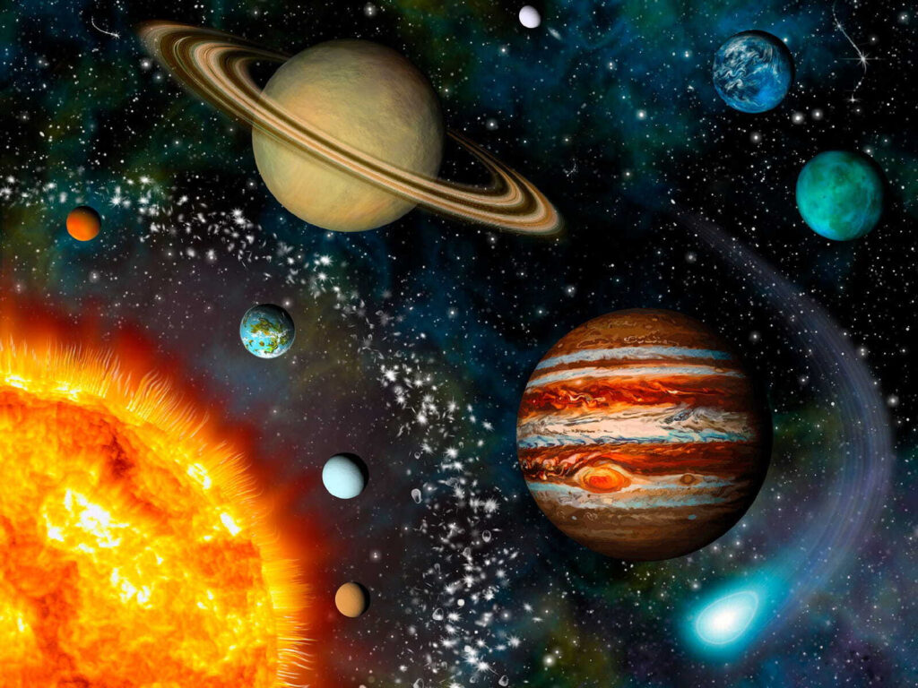 Planets near the sun — full design