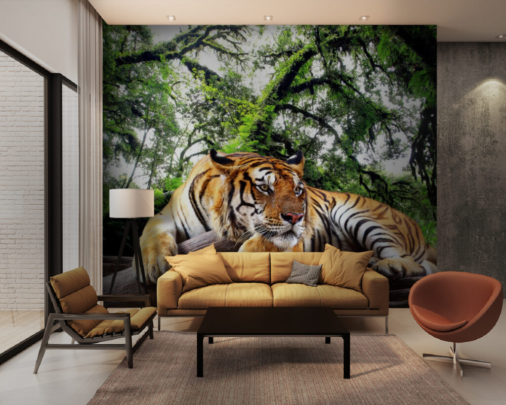 Tiger on a branch — interior 3