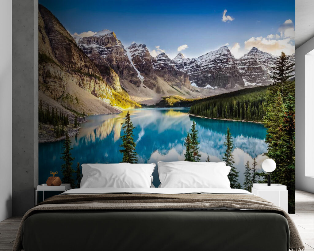 Mountain Lake Reflection in an interior