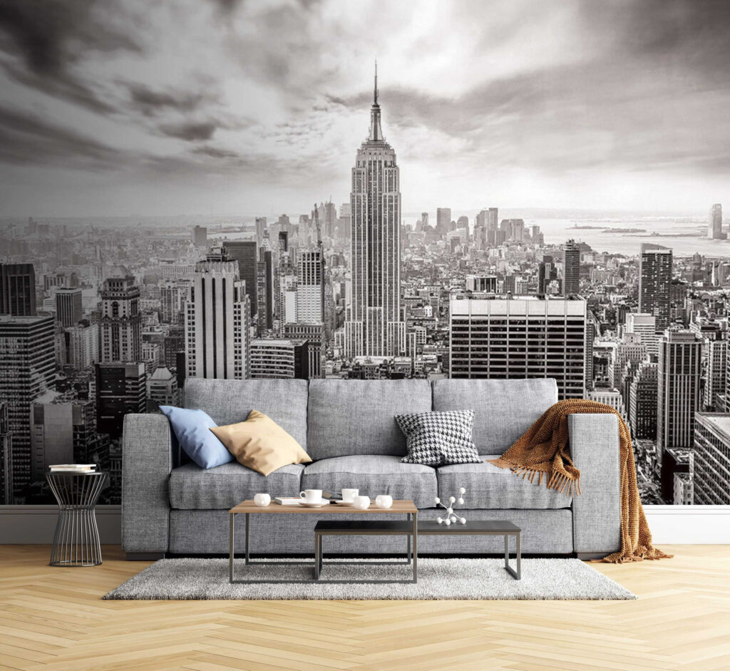 Manhattan in Monochrome in an interior