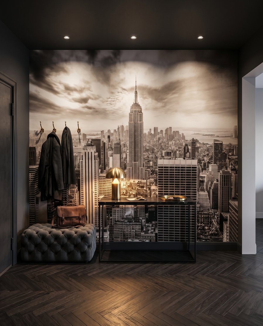 Manhattan in Monochrome in an interior