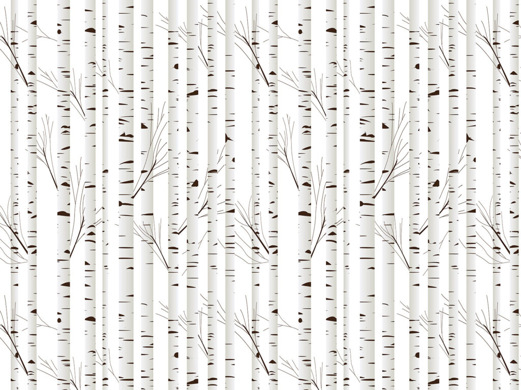 White birch pattern — full design