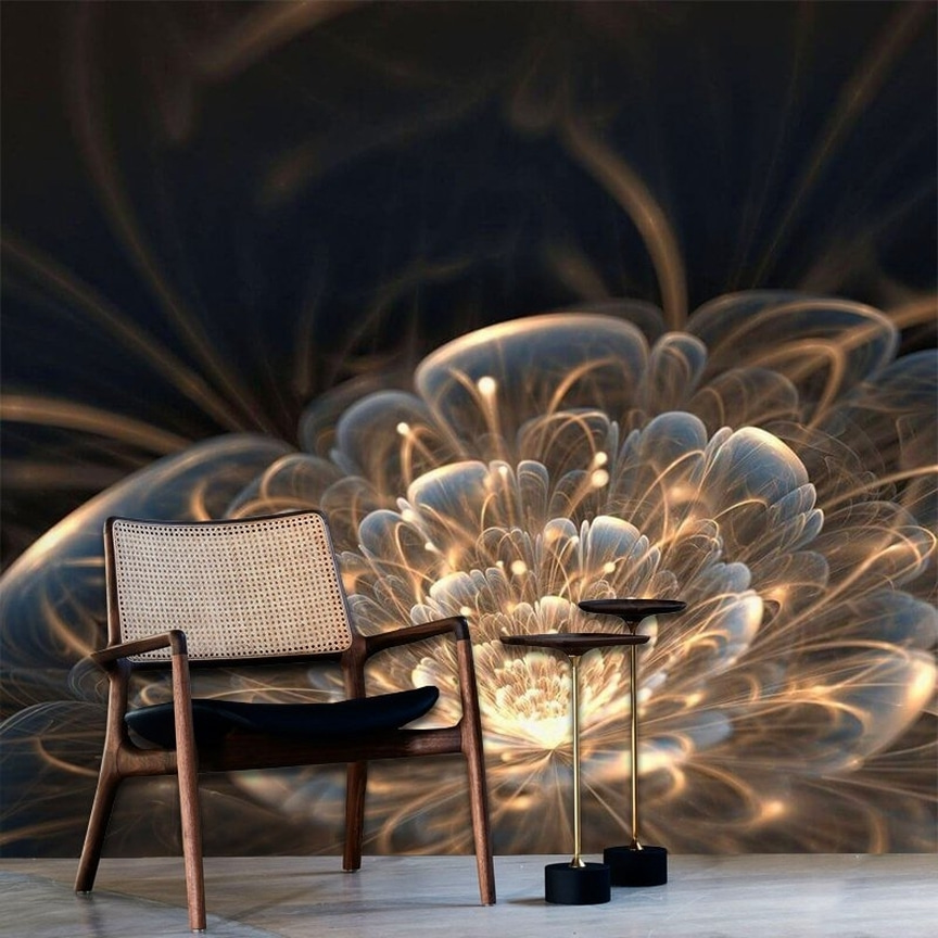 Glowing flower in gold — interior 1