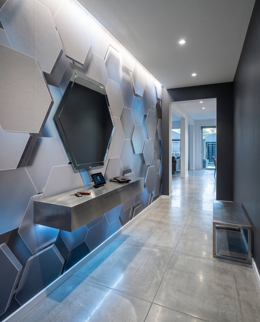 Honeycomb Light in an interior