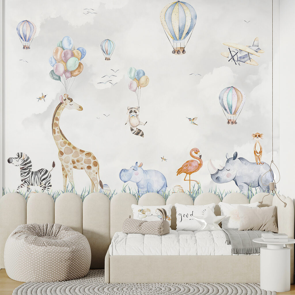 Animals under balloons — interior 10