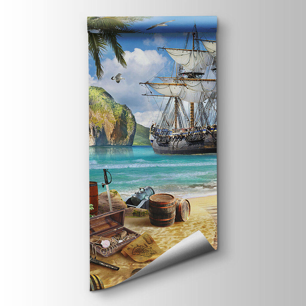 Pirate ship and palms — product view