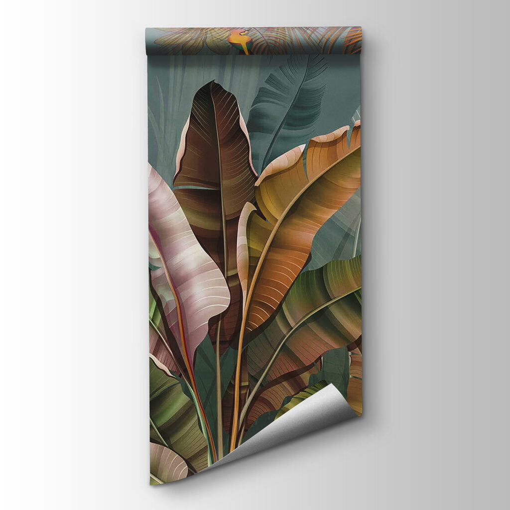 Warm leaves on grey-blue — product view