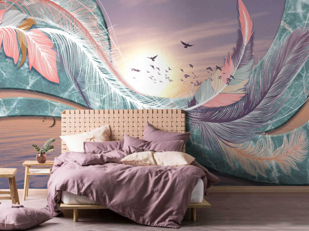 Feathers over evening water — interior 2