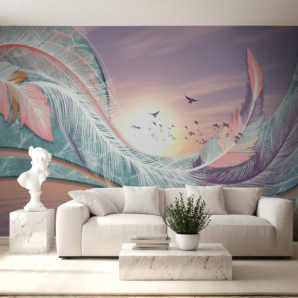 Feathers over evening water — interior 4