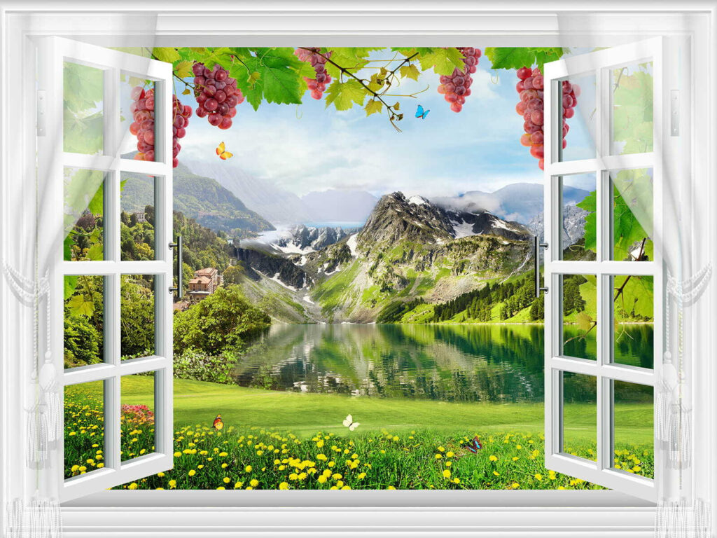 Window on the mountains — full design