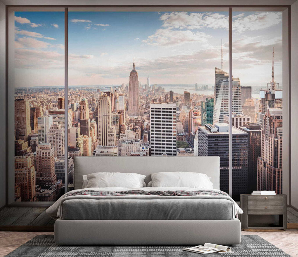Skyline through a window — interior 3