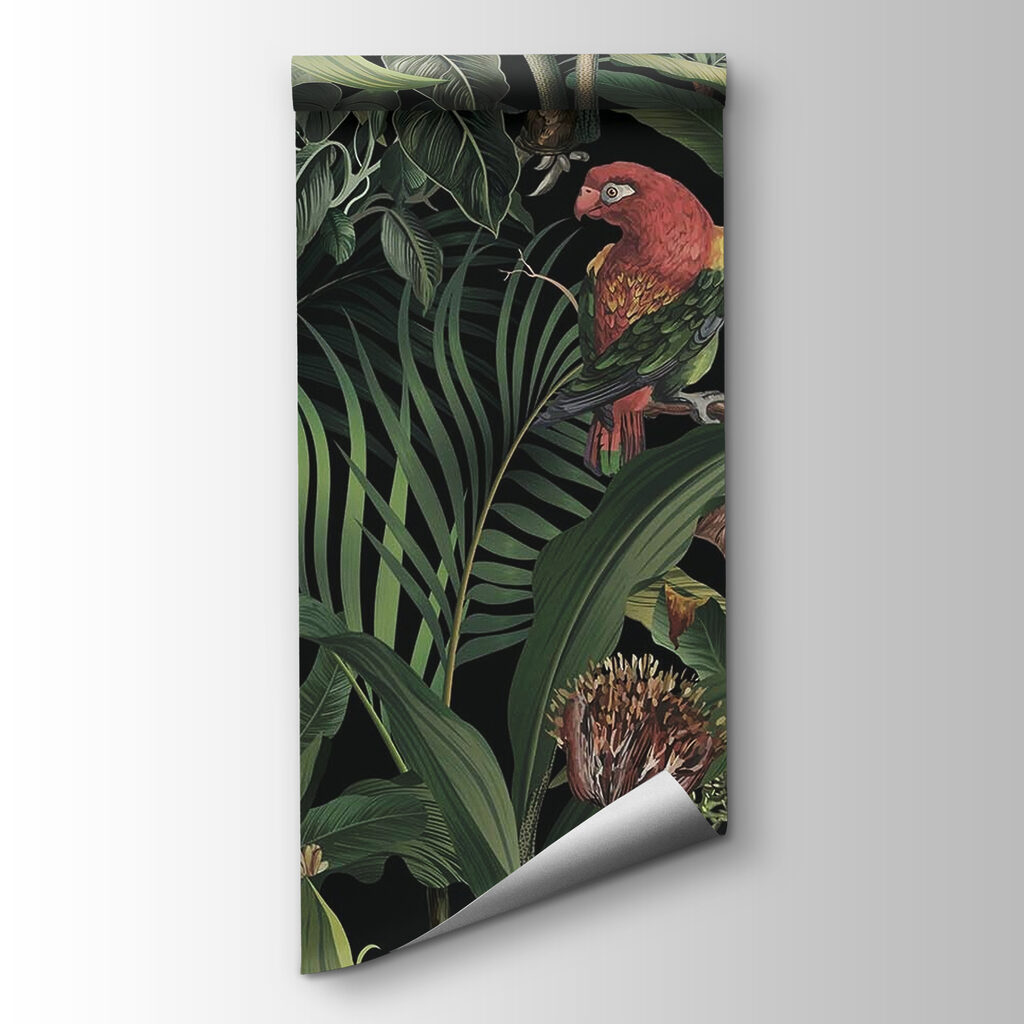 Parrots on jungle branches — product view
