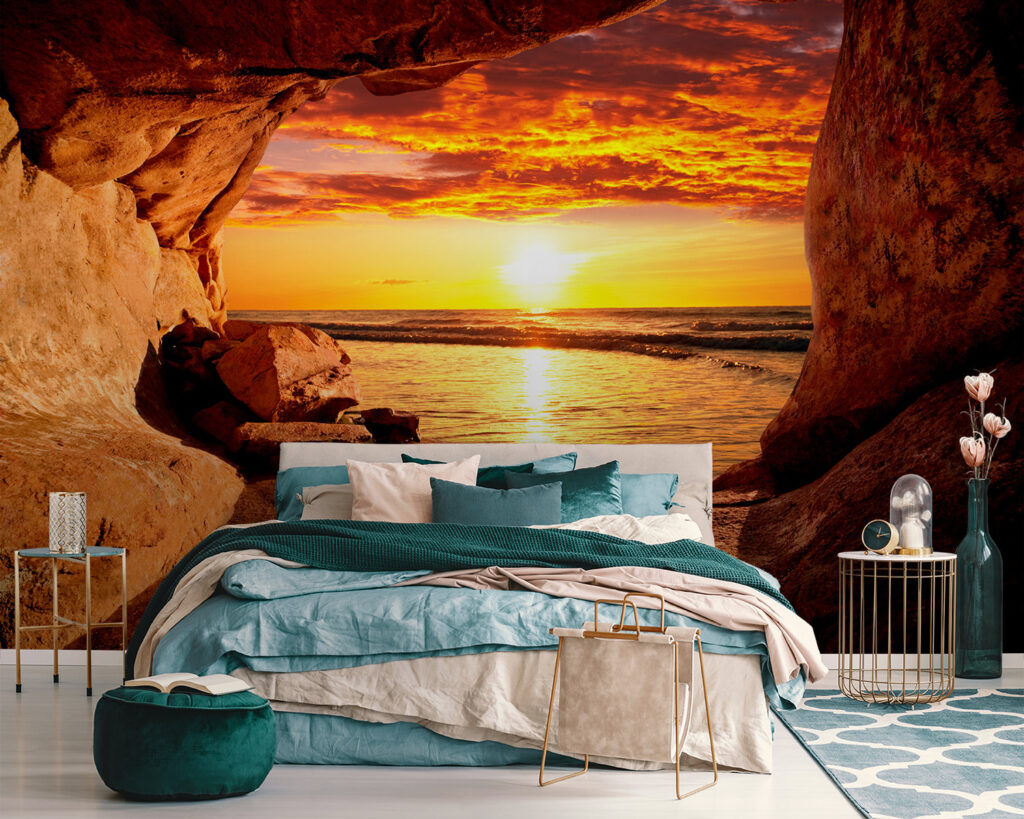 Sunset through a cave — interior 2