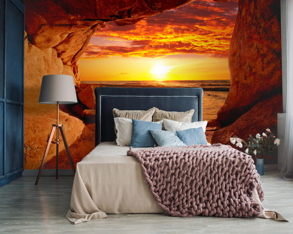 Sunset through a cave — interior 3