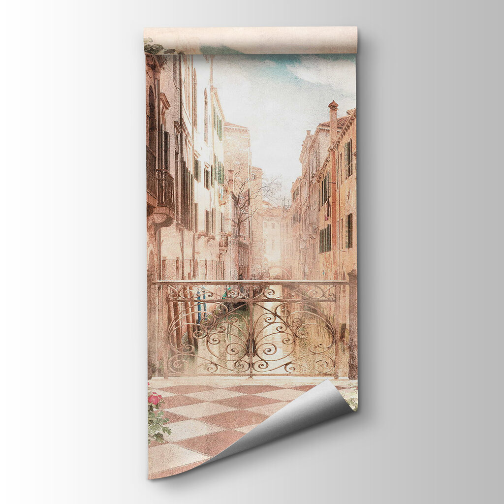 City balcony in watercolour — product view