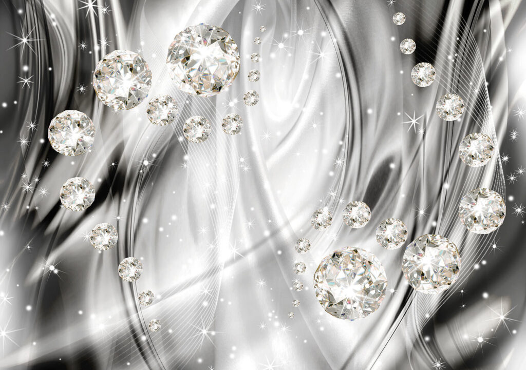 Glowing spheres, silver streams — full design