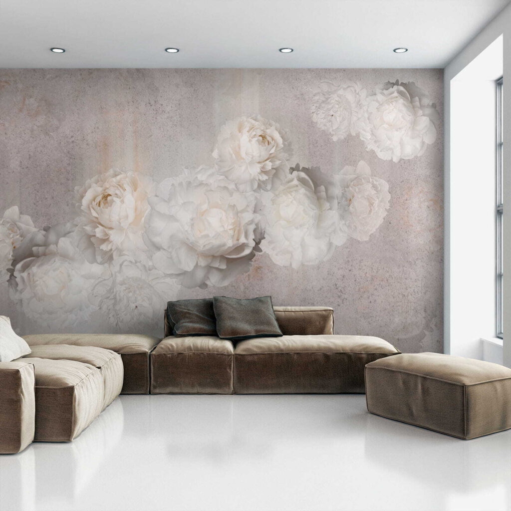 Pale roses on grey — interior 5