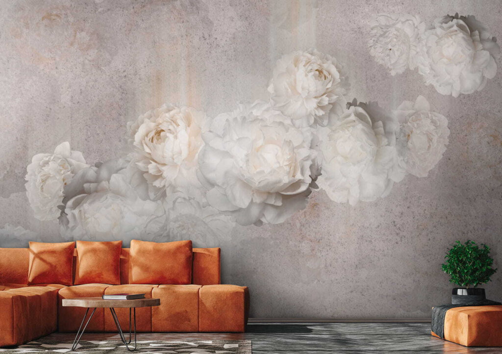 Pale roses on grey — interior 7