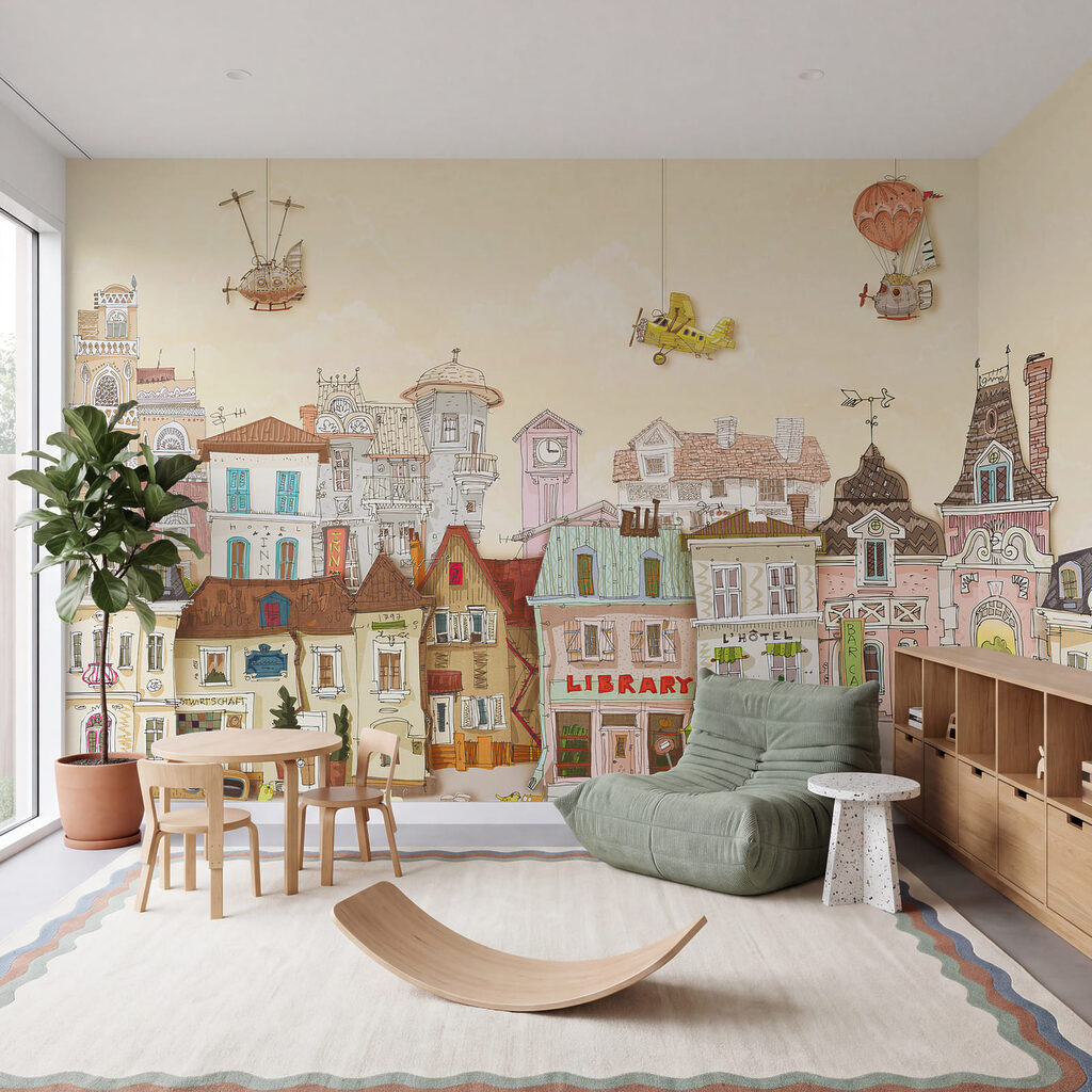 Town Above the Clouds in an interior