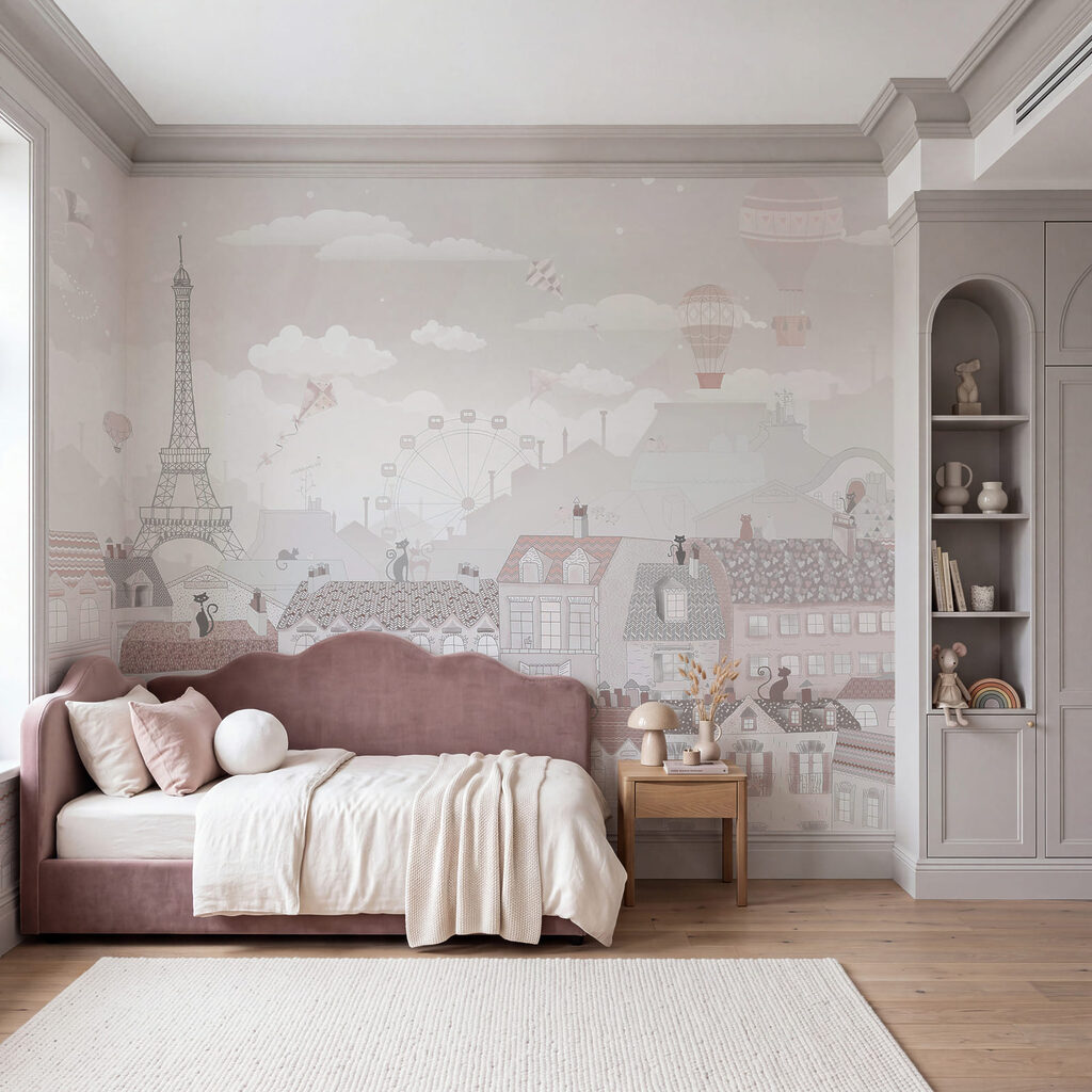 Above Paris in an interior