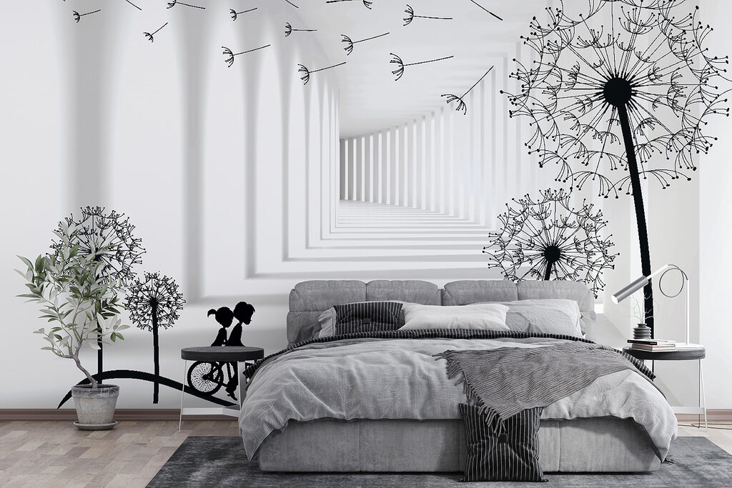 Cyclists among dandelions — interior 6