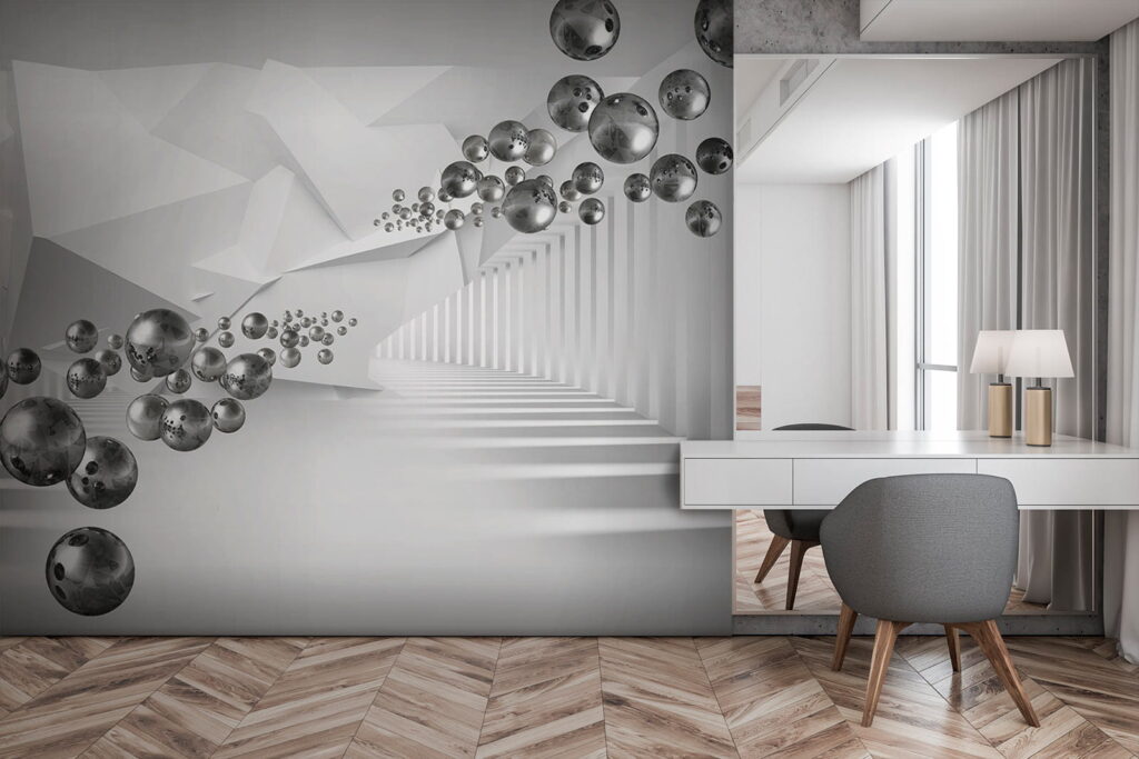 Spheres in Perspective in an interior