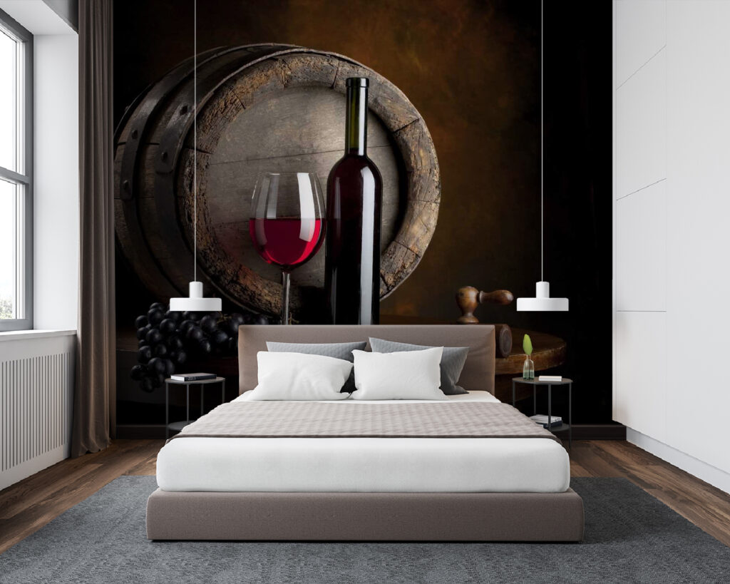Red wine, wooden barrel — interior 1