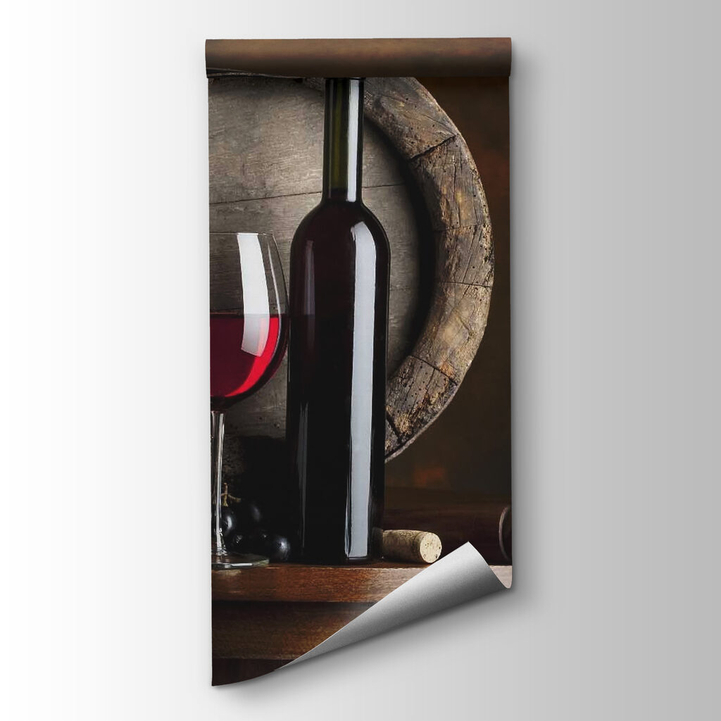 Red wine, wooden barrel — product view